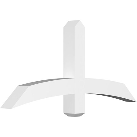 Ekena Millwork Bellingham Architectural Grade PVC Gable Bracket, 48"W x 22"H x 4"D x 4"F, 11/12 Pitch GBP048X22X0404BEL00